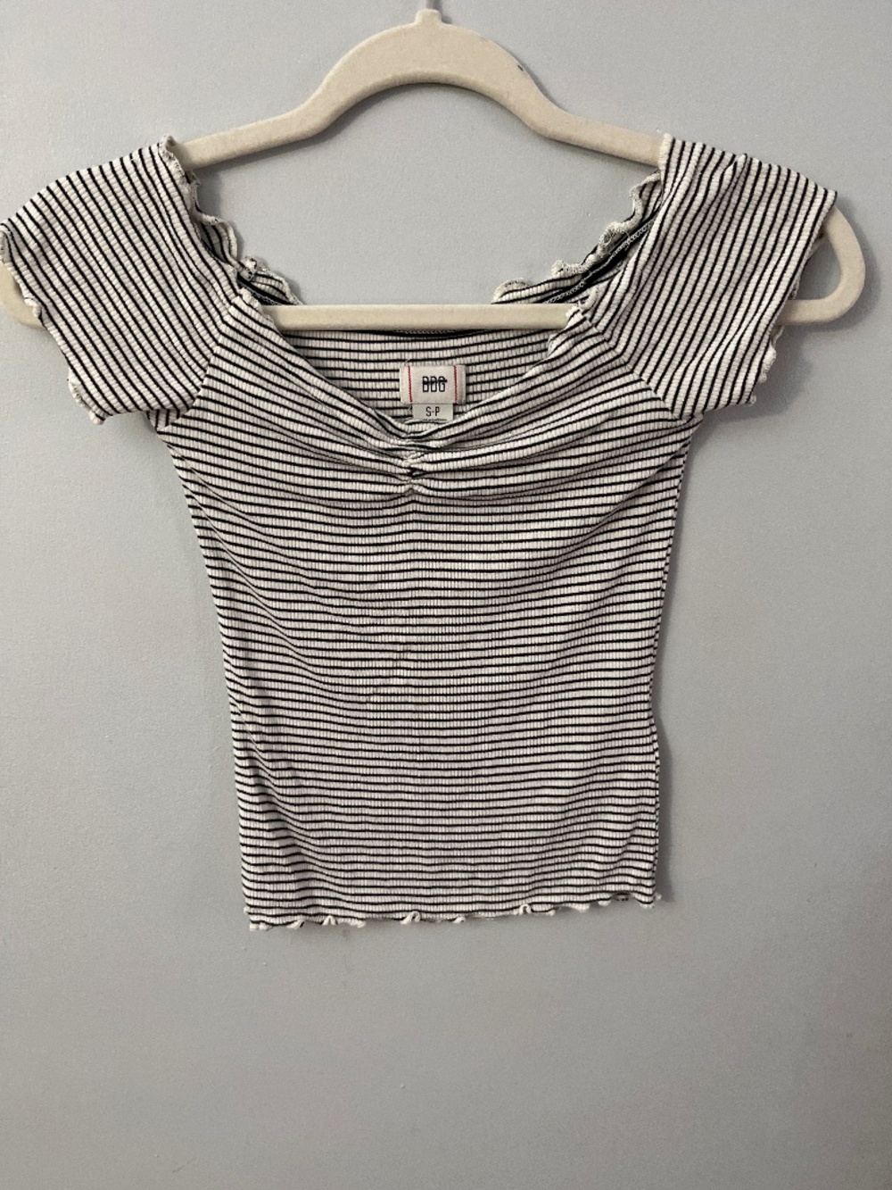 BDG black and white striped shirt